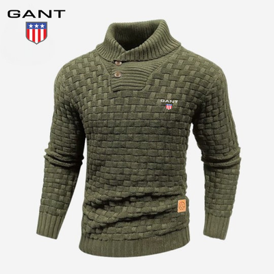 Knitted Sweater with Buttoned Collar || CLEARANCE SALE