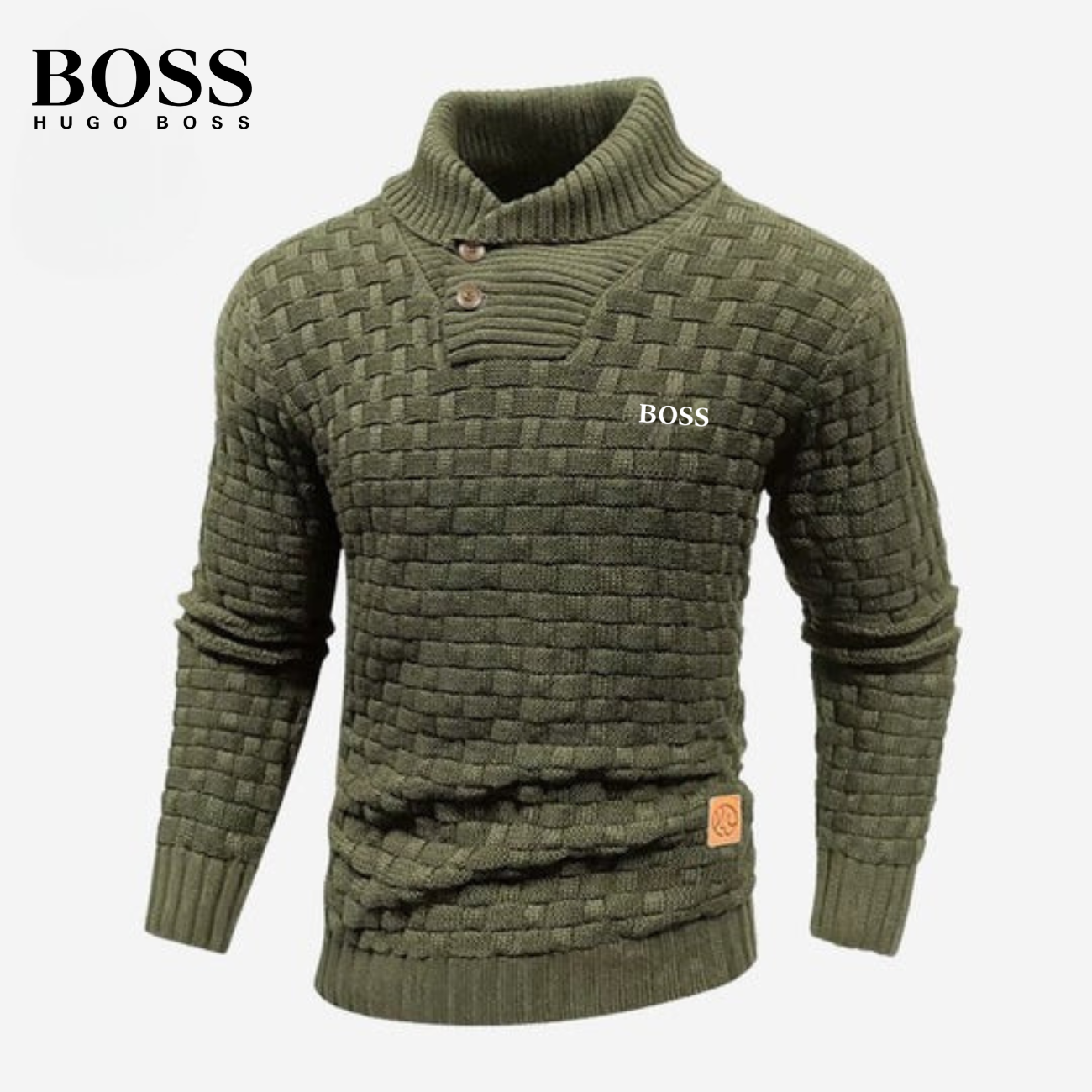 Knitted Sweater with Buttoned Collar || CLEARANCE SALE