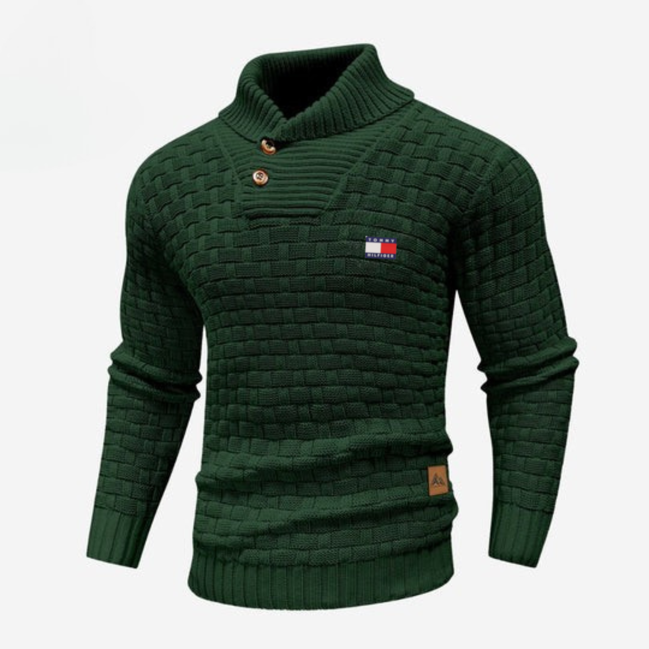 Knitted Sweater with Buttoned Collar || CLEARANCE SALE