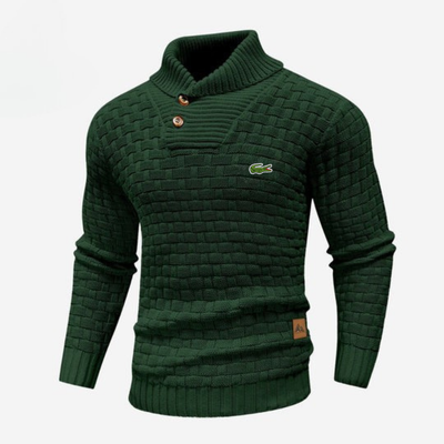 Knitted Sweater with Buttoned Collar || CLEARANCE SALE