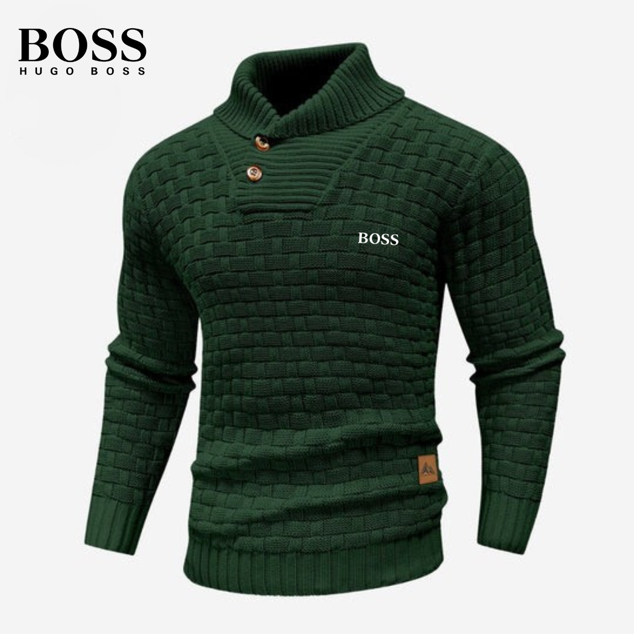 Knitted Sweater with Buttoned Collar || CLEARANCE SALE