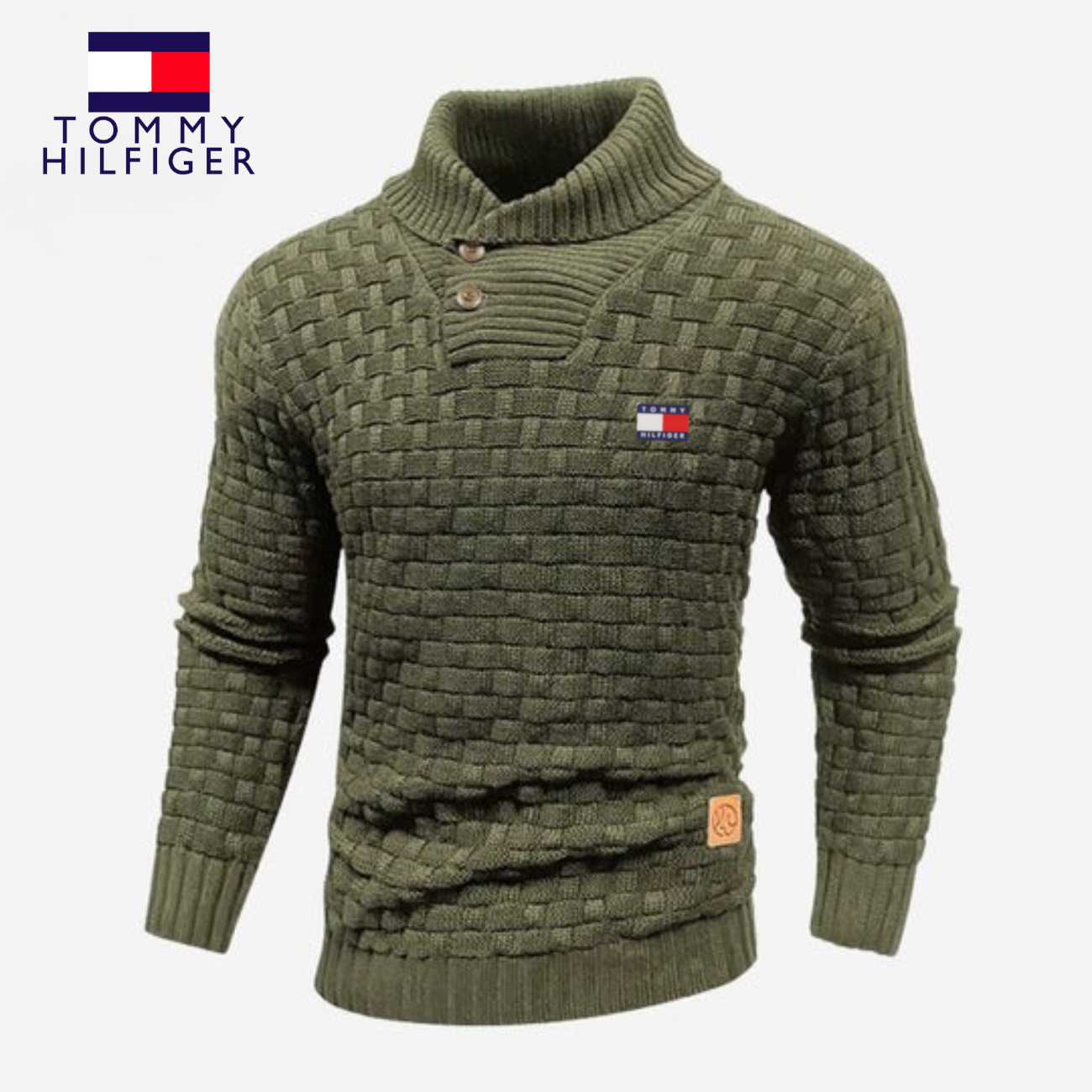 Knitted Sweater with Buttoned Collar || CLEARANCE SALE