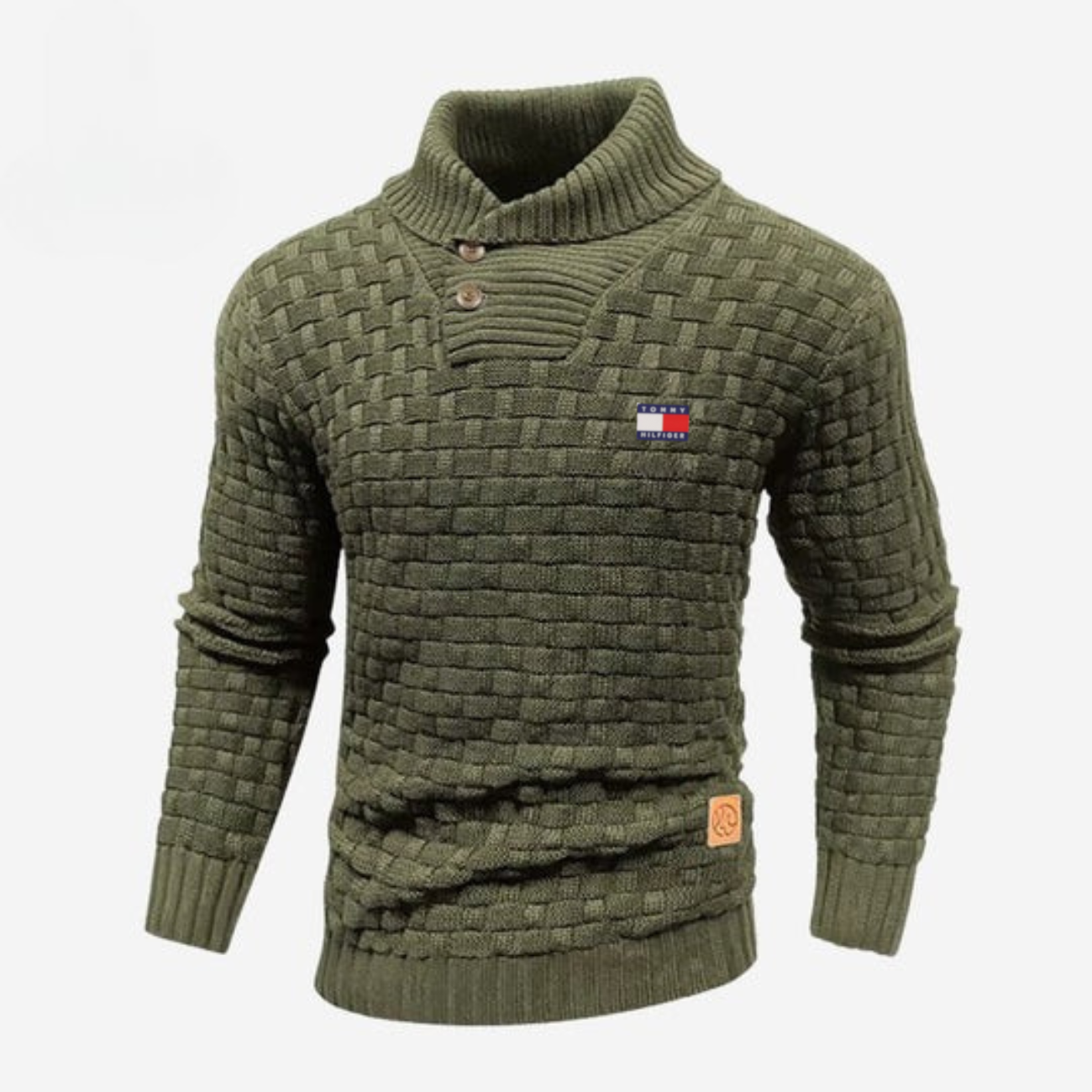 Knitted Sweater with Buttoned Collar || CLEARANCE SALE