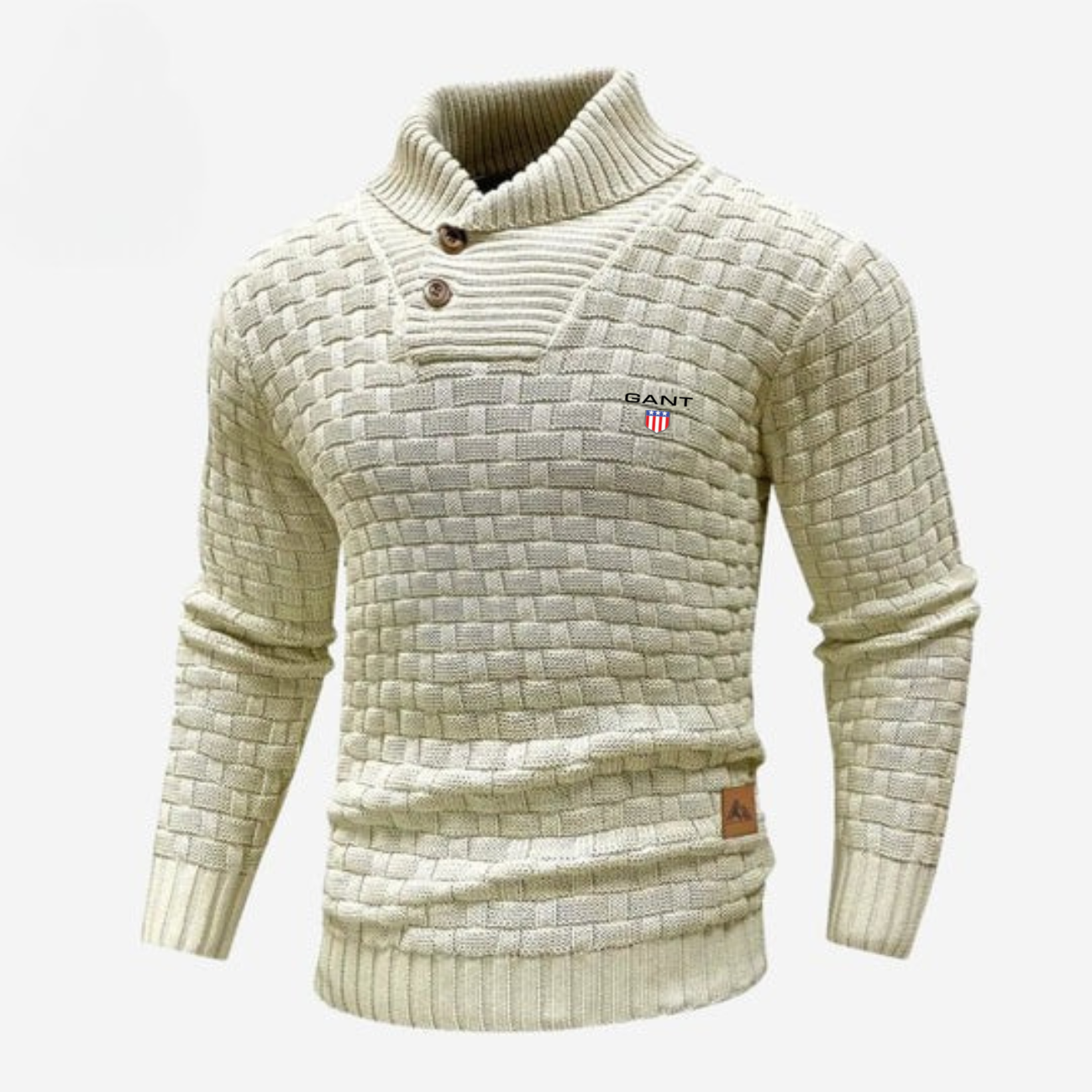 Knitted Sweater with Buttoned Collar || CLEARANCE SALE