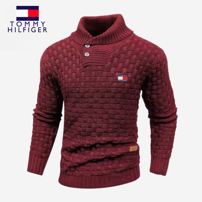 Knitted Sweater with Buttoned Collar || CLEARANCE SALE