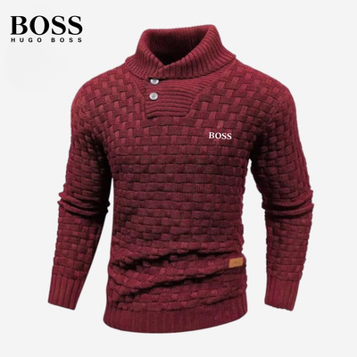 Knitted Sweater with Buttoned Collar || CLEARANCE SALE