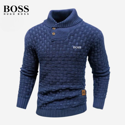 Knitted Sweater with Buttoned Collar || CLEARANCE SALE