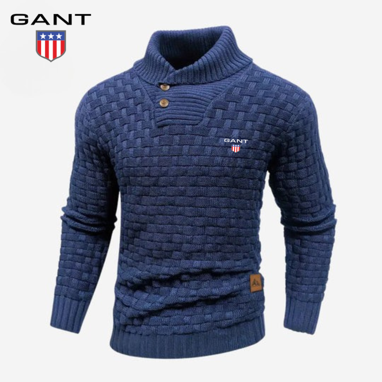 Knitted Sweater with Buttoned Collar || CLEARANCE SALE