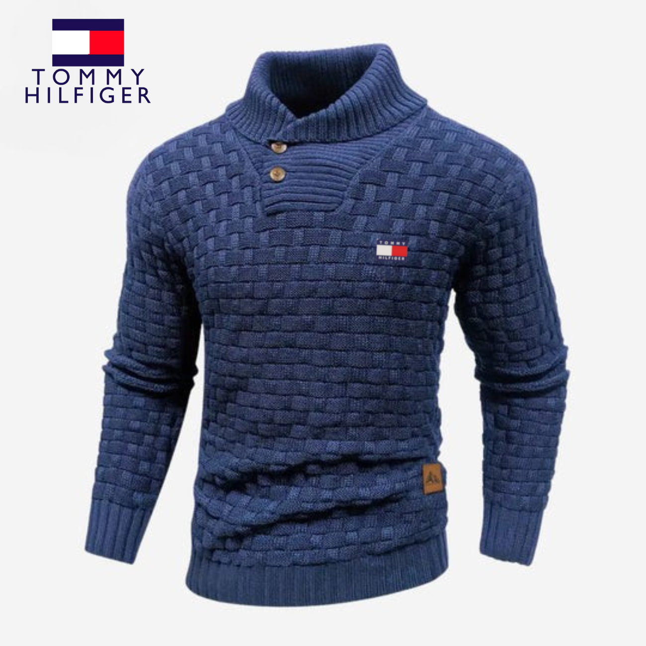 Knitted Sweater with Buttoned Collar || CLEARANCE SALE