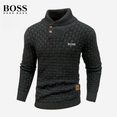 Knitted Sweater with Buttoned Collar || CLEARANCE SALE