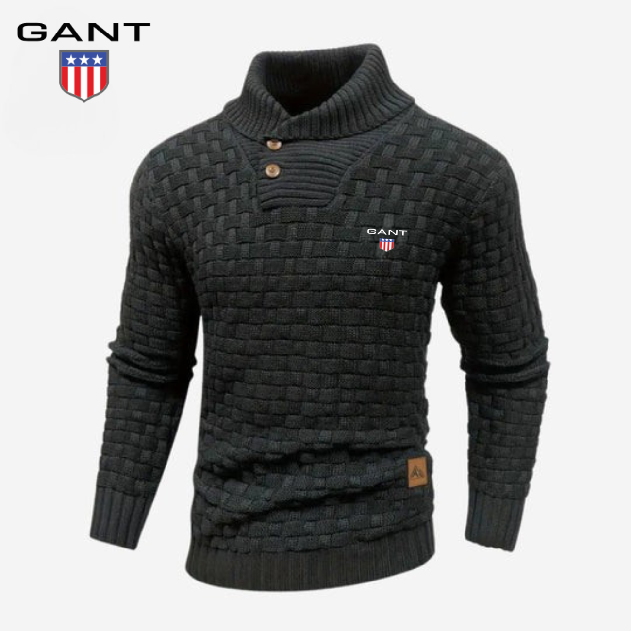 Knitted Sweater with Buttoned Collar || CLEARANCE SALE