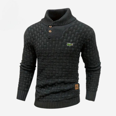 Knitted Sweater with Buttoned Collar || CLEARANCE SALE