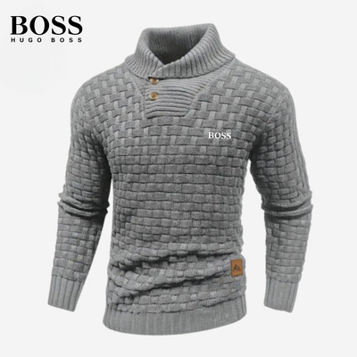 Knitted Sweater with Buttoned Collar || CLEARANCE SALE