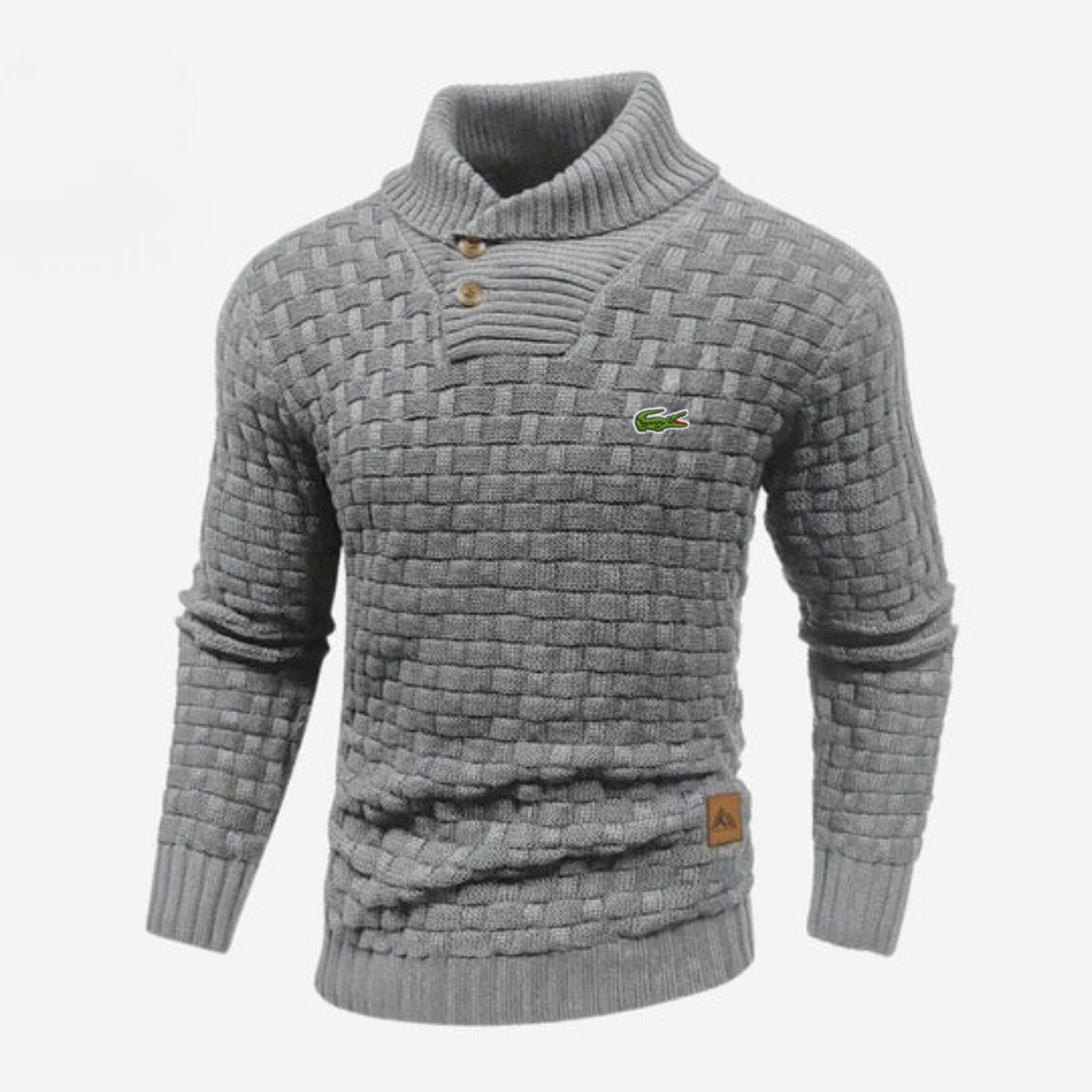 Knitted Sweater with Buttoned Collar || CLEARANCE SALE