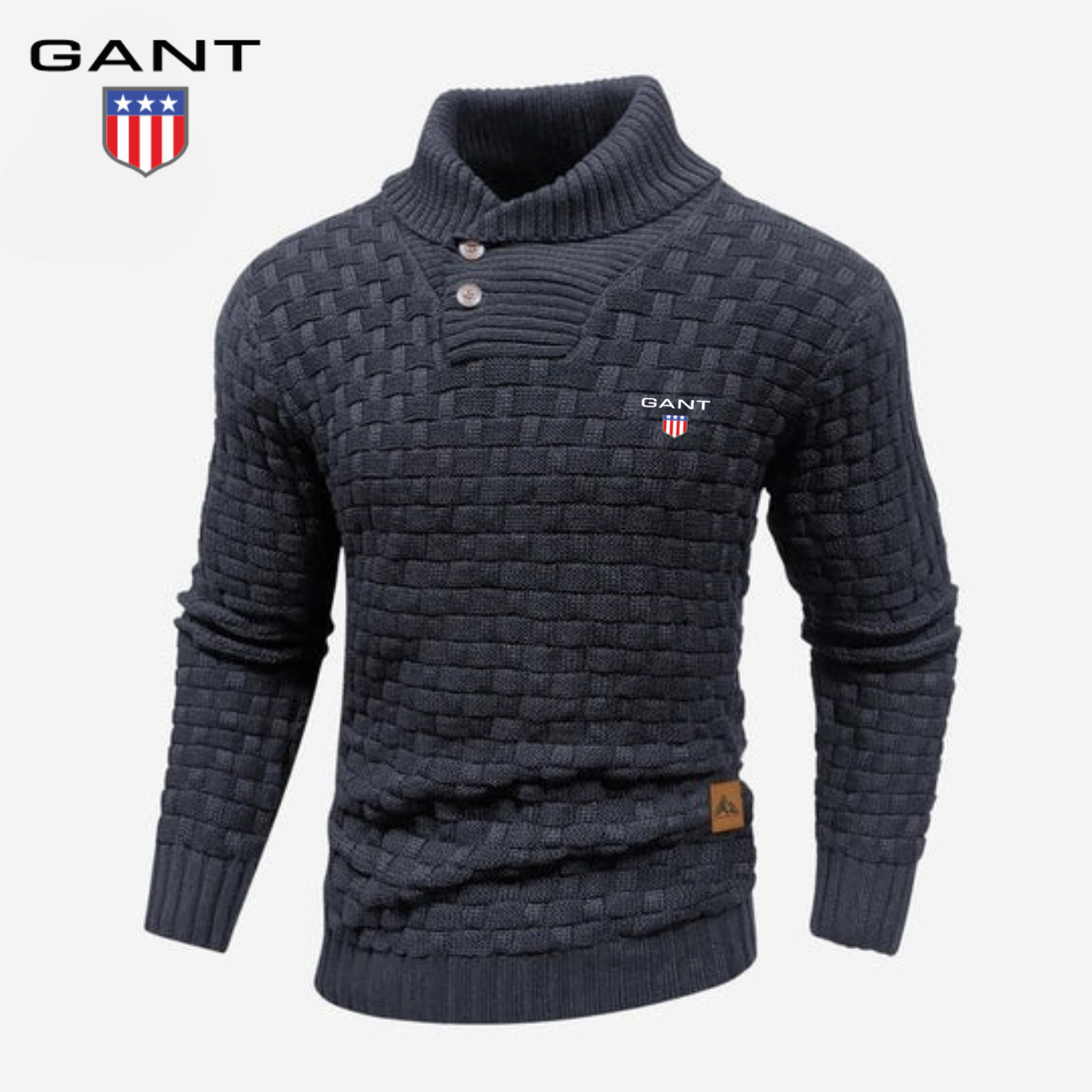 Knitted Sweater with Buttoned Collar || CLEARANCE SALE