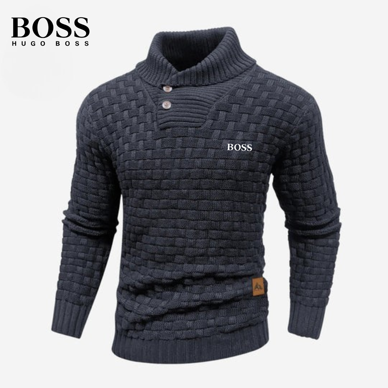 Knitted Sweater with Buttoned Collar || CLEARANCE SALE