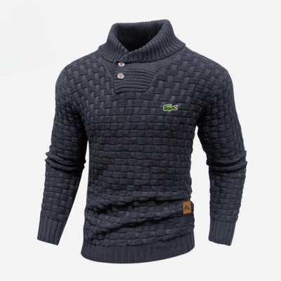 Knitted Sweater with Buttoned Collar || CLEARANCE SALE