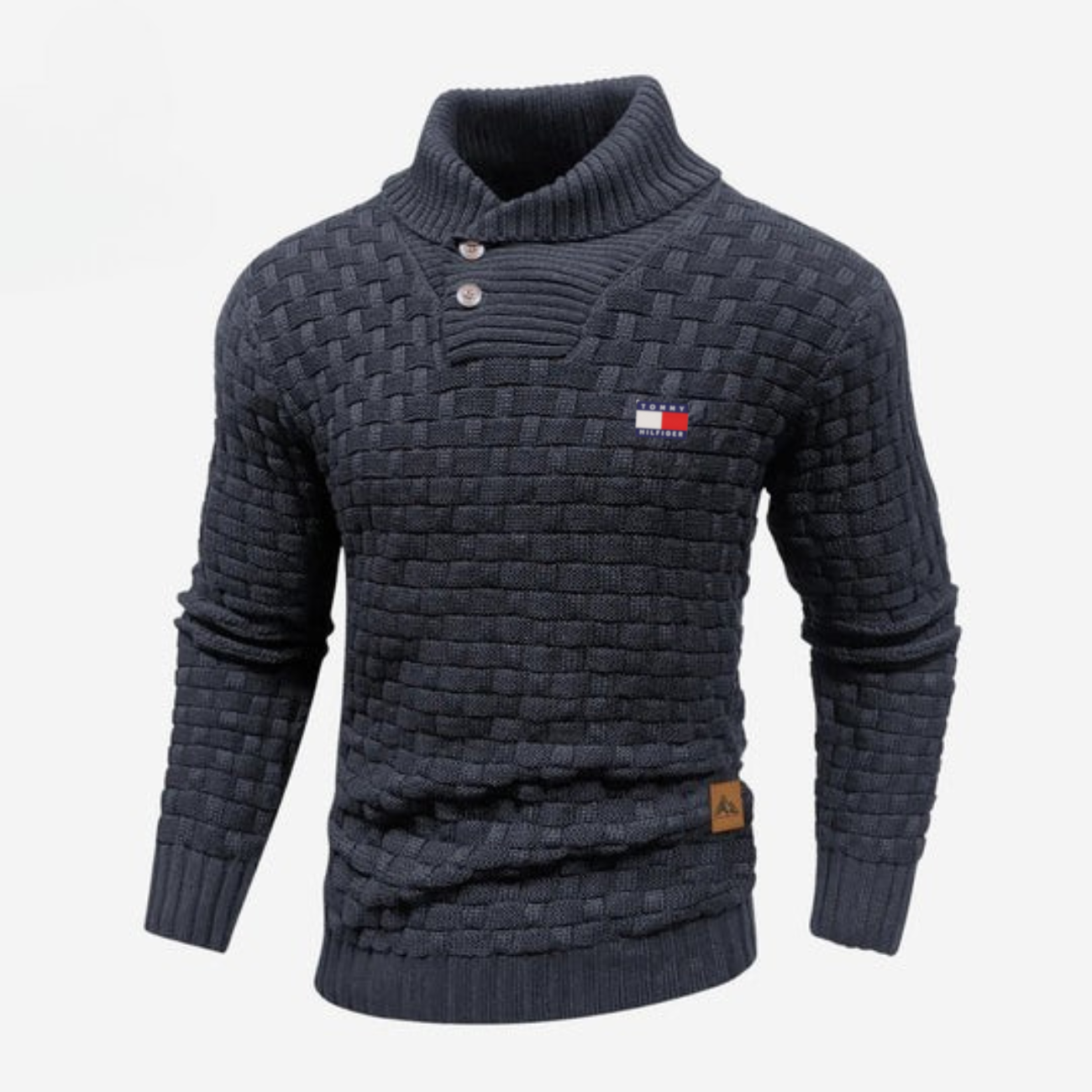 Knitted Sweater with Buttoned Collar || CLEARANCE SALE