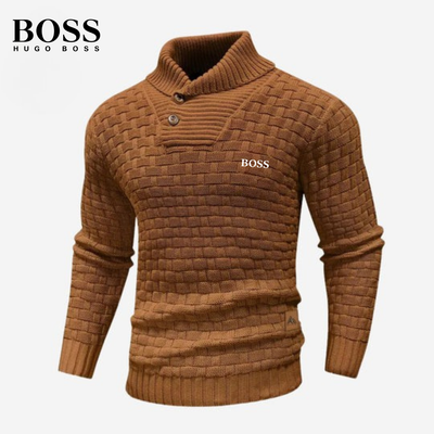 Knitted Sweater with Buttoned Collar || CLEARANCE SALE