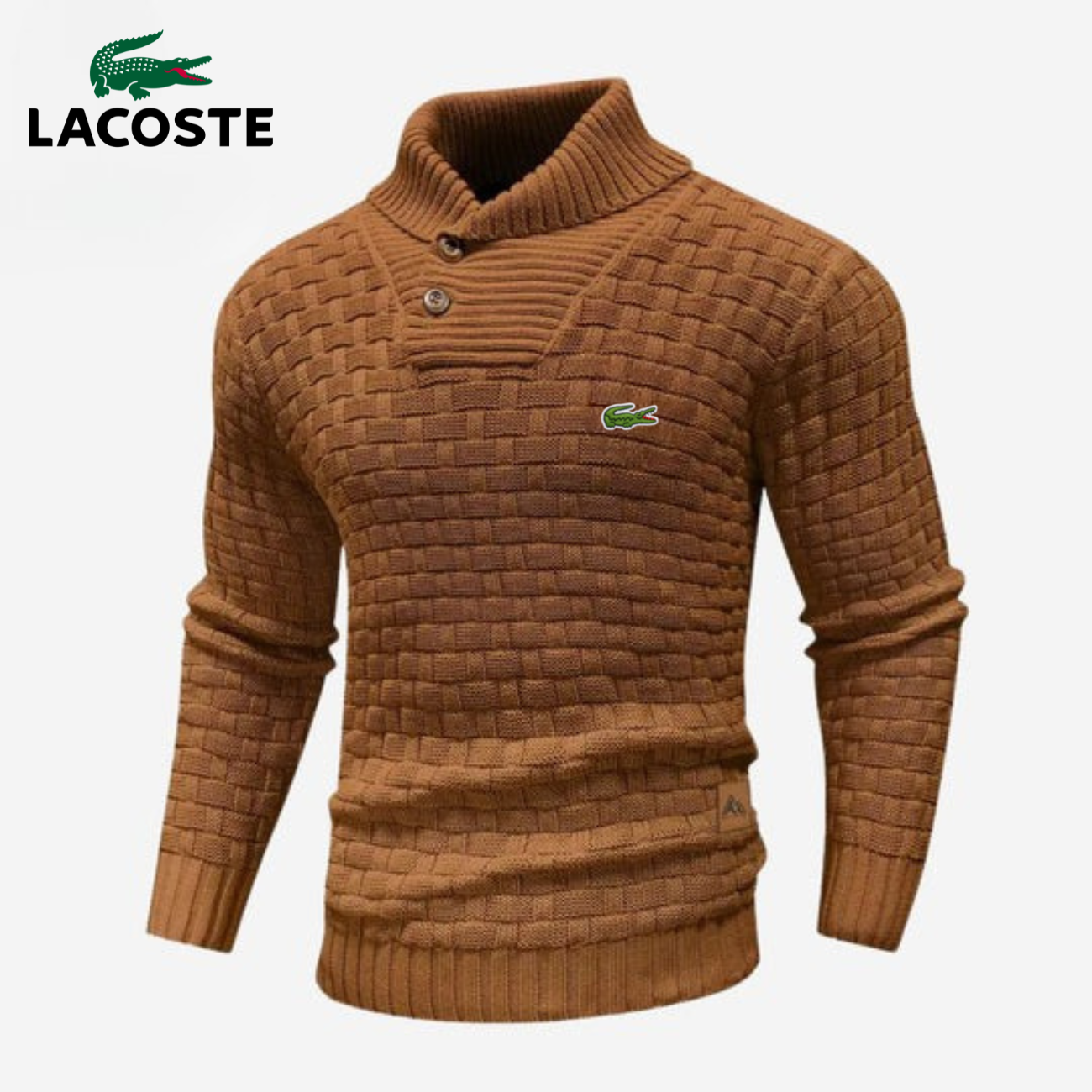 Knitted Sweater with Buttoned Collar || CLEARANCE SALE