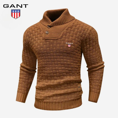 Knitted Sweater with Buttoned Collar || CLEARANCE SALE